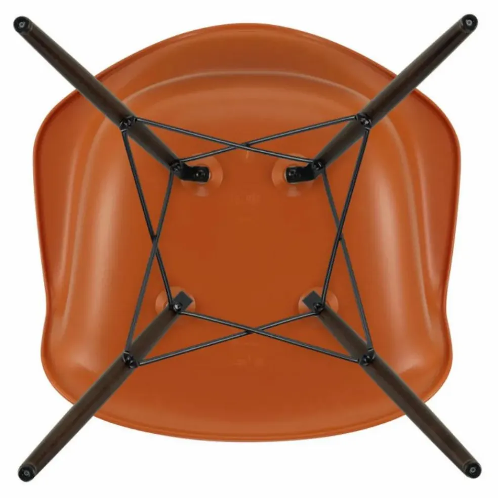 Chaise DAW - piétement érable - Charles & Ray Eames | Orange Rouille