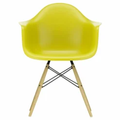 Chaise DAW - piétement érable - Charles & Ray Eames | Jaune moutarde