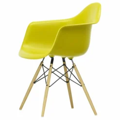 Chaise DAW - piétement érable - Charles & Ray Eames | Jaune moutarde