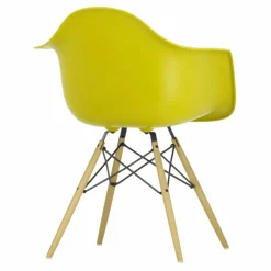 Chaise DAW - piétement érable - Charles & Ray Eames | Jaune moutarde