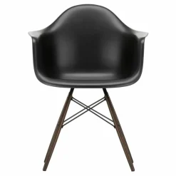 Chaise DAW - piétement érable - Charles & Ray Eames | Noir