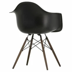 Chaise DAW - piétement érable - Charles & Ray Eames | Noir