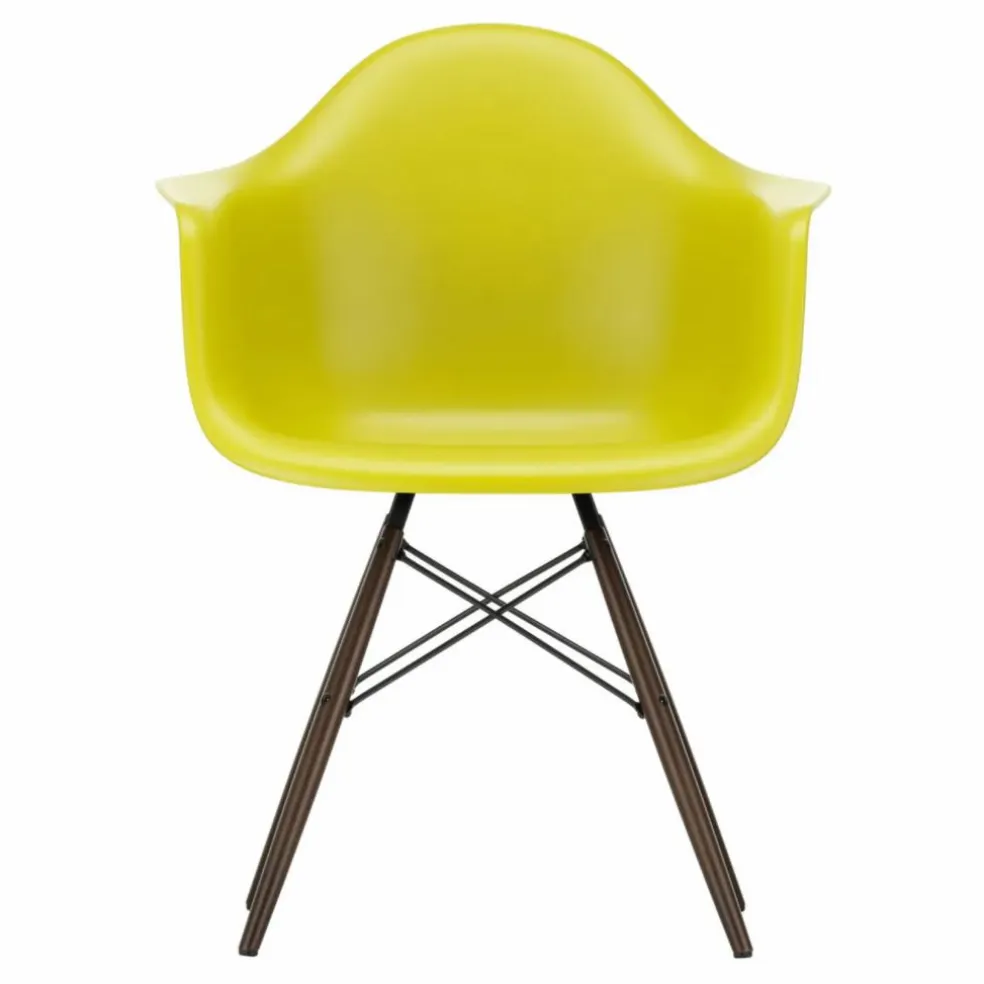 Chaise DAW - piétement érable - Charles & Ray Eames | Jaune moutarde