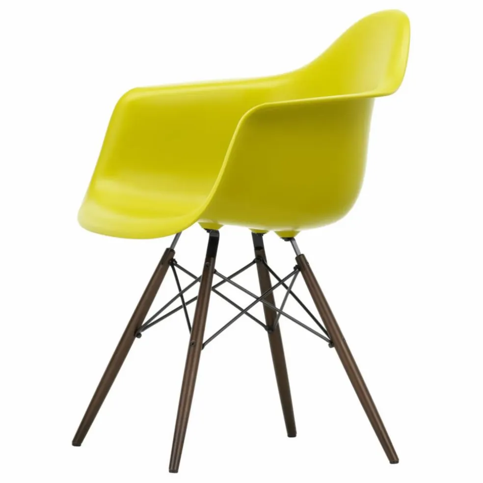 Chaise DAW - piétement érable - Charles & Ray Eames | Jaune moutarde