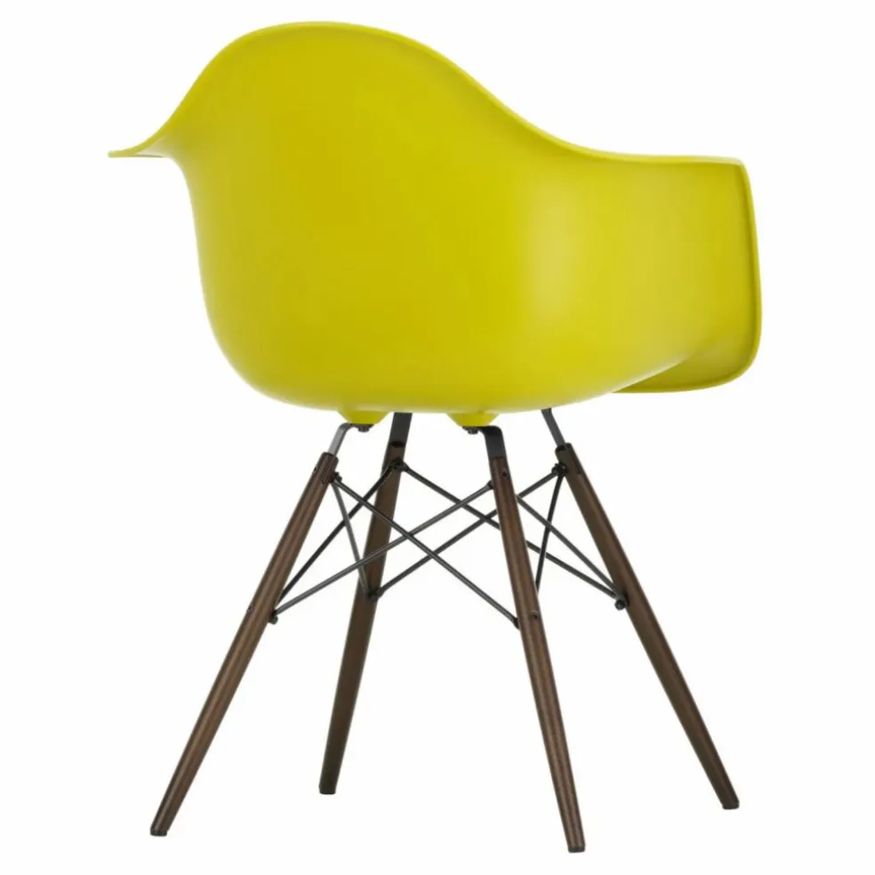 Chaise DAW - piétement érable - Charles & Ray Eames | Jaune moutarde