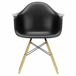 Chaise DAW - piétement érable - Charles & Ray Eames | Noir