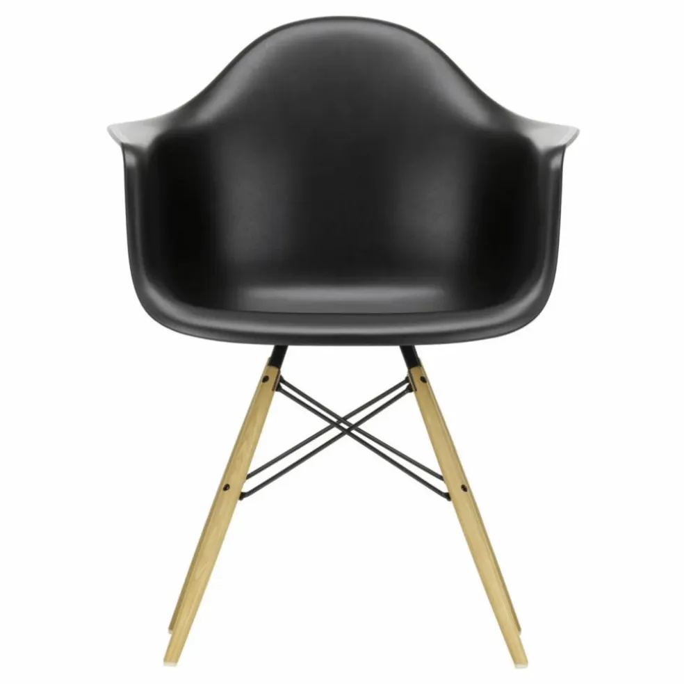 Chaise DAW - piétement érable - Charles & Ray Eames | Noir