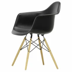 Chaise DAW - piétement érable - Charles & Ray Eames | Noir
