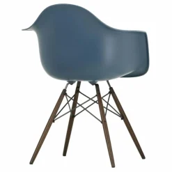 Chaise DAW - piétement érable - Charles & Ray Eames | Bleu de mer