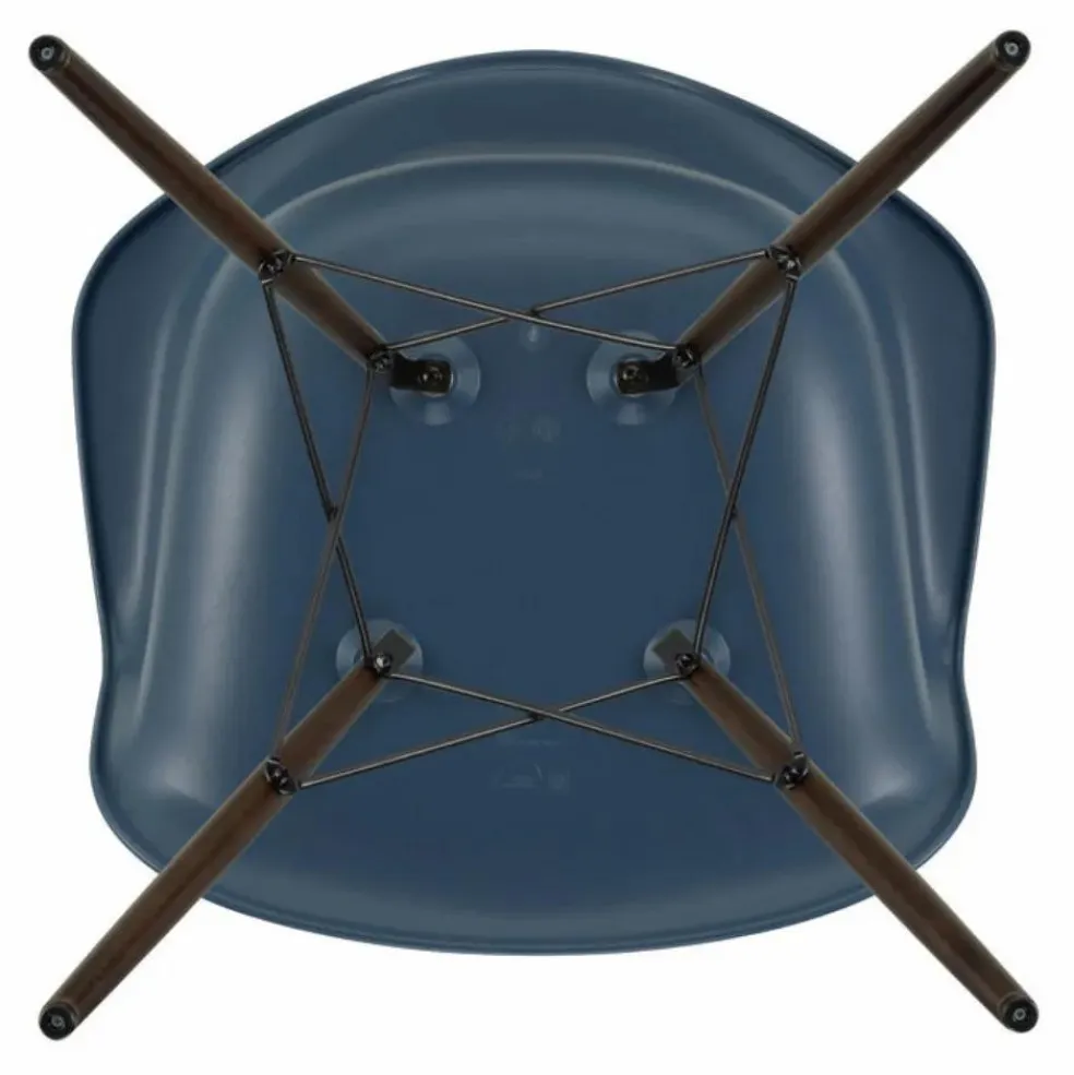Chaise DAW - piétement érable - Charles & Ray Eames | Bleu de mer