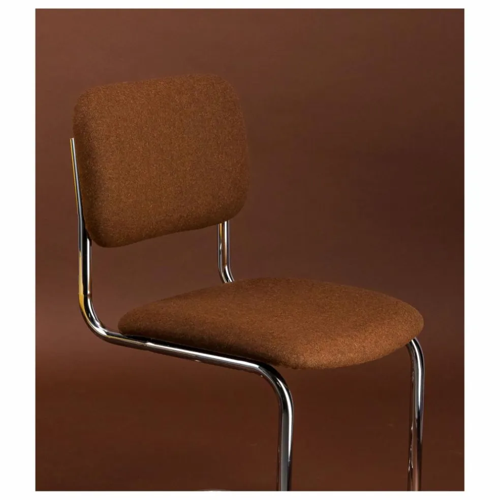 Chaise de bar Classica en feutre | Brique