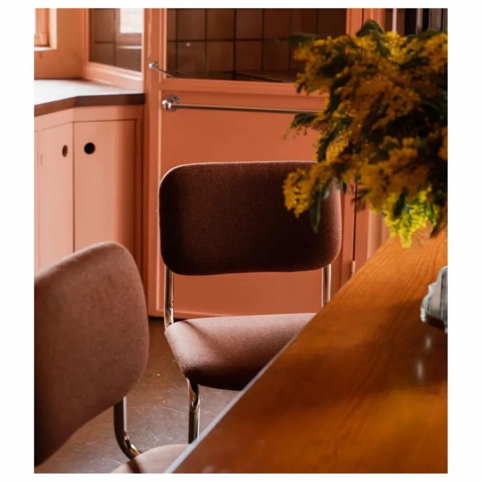 Chaise de bar Classica en feutre | Brique