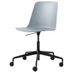 Chaise de bureau Rely HW28, piètement noir - Hee Weeling | Bleu gris