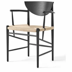 Chaise Drawn HM4 en bois avec accoudoirs | Chêne noir