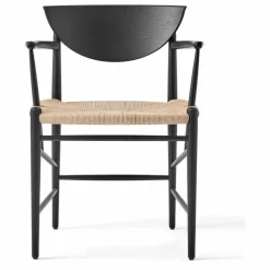 Chaise Drawn HM4 en bois avec accoudoirs | Chêne noir