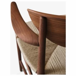 Chaise Drawn HM4 en bois avec accoudoirs | Noyer