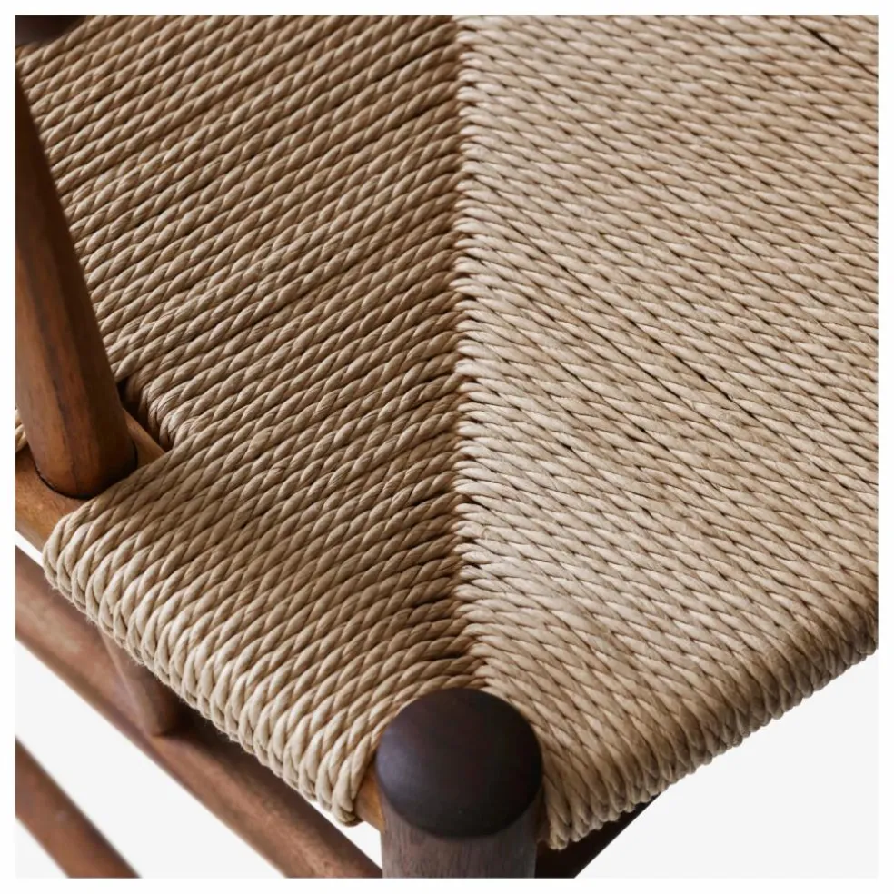 Chaise Drawn HM4 en bois avec accoudoirs | Noyer