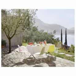 Chaise DSR Plastic - piètement Chromé - Charles & Ray Eames | Rouge coquelicot