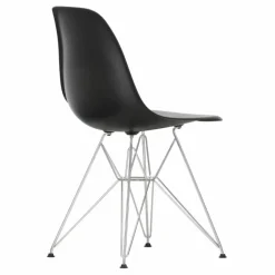 Chaise DSR Plastic - piètement Chromé - Charles & Ray Eames | Noir