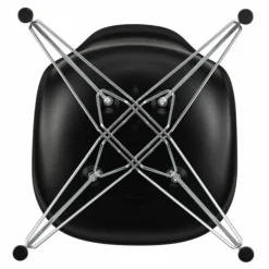 Chaise DSR Plastic - piètement Chromé - Charles & Ray Eames | Noir