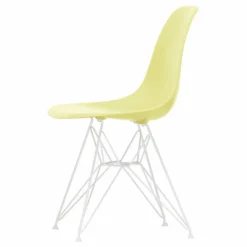 Chaise DSR Plastic - piètement blanc epoxy - Charles & Ray Eames | Jaune citron