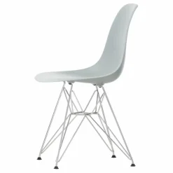 Chaise DSR Plastic - piètement Chromé - Charles & Ray Eames | Gris clair