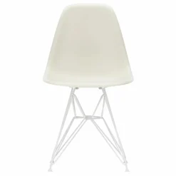 Chaise DSR Plastic - piètement blanc epoxy - Charles & Ray Eames | Gris galet
