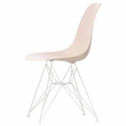 Chaise DSR Plastic - piètement blanc epoxy - Charles & Ray Eames | Rose tendre