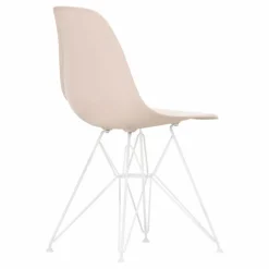 Chaise DSR Plastic - piètement blanc epoxy - Charles & Ray Eames | Rose tendre