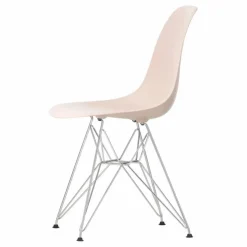 Chaise DSR Plastic - piètement Chromé - Charles & Ray Eames | Rose tendre
