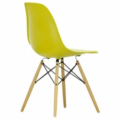 Chaise DSW plastic - piètement érable - Charles & Ray Eames | Jaune moutarde