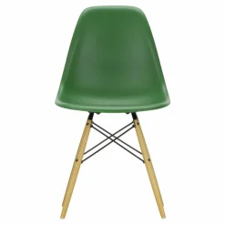 Chaise DSW plastic - piètement érable - Charles & Ray Eames | Vert émeraude