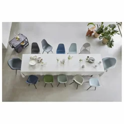 Chaise DSW plastic - piètement érable - Charles & Ray Eames | Gris bleuté
