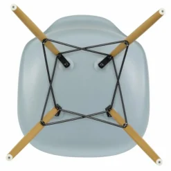 Chaise DSW plastic - piètement érable - Charles & Ray Eames | Gris bleuté