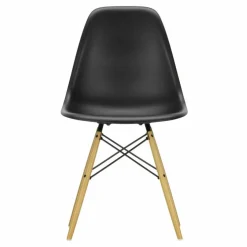 Chaise DSW plastic - piètement érable - Charles & Ray Eames | Noir