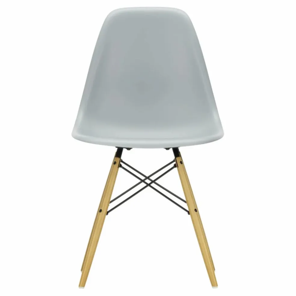 Chaise DSW plastic - piètement érable - Charles & Ray Eames | Gris clair