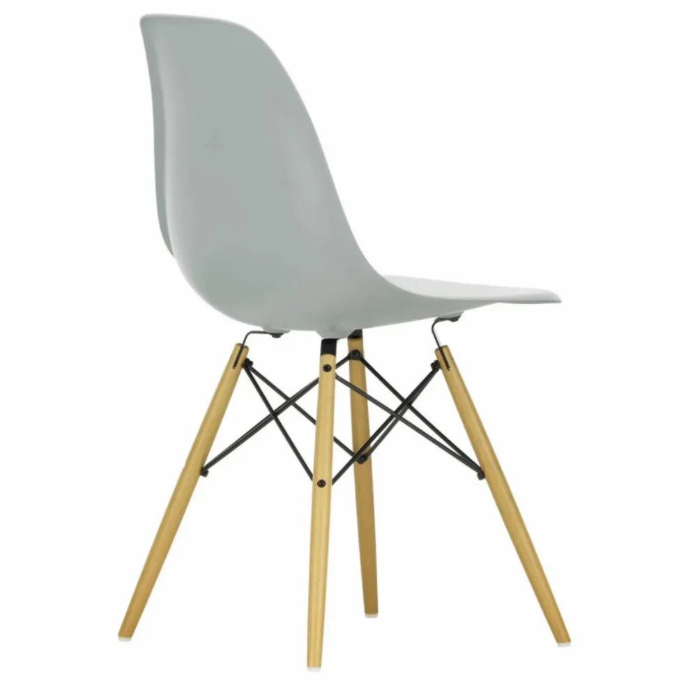 Chaise DSW plastic - piètement érable - Charles & Ray Eames | Gris clair