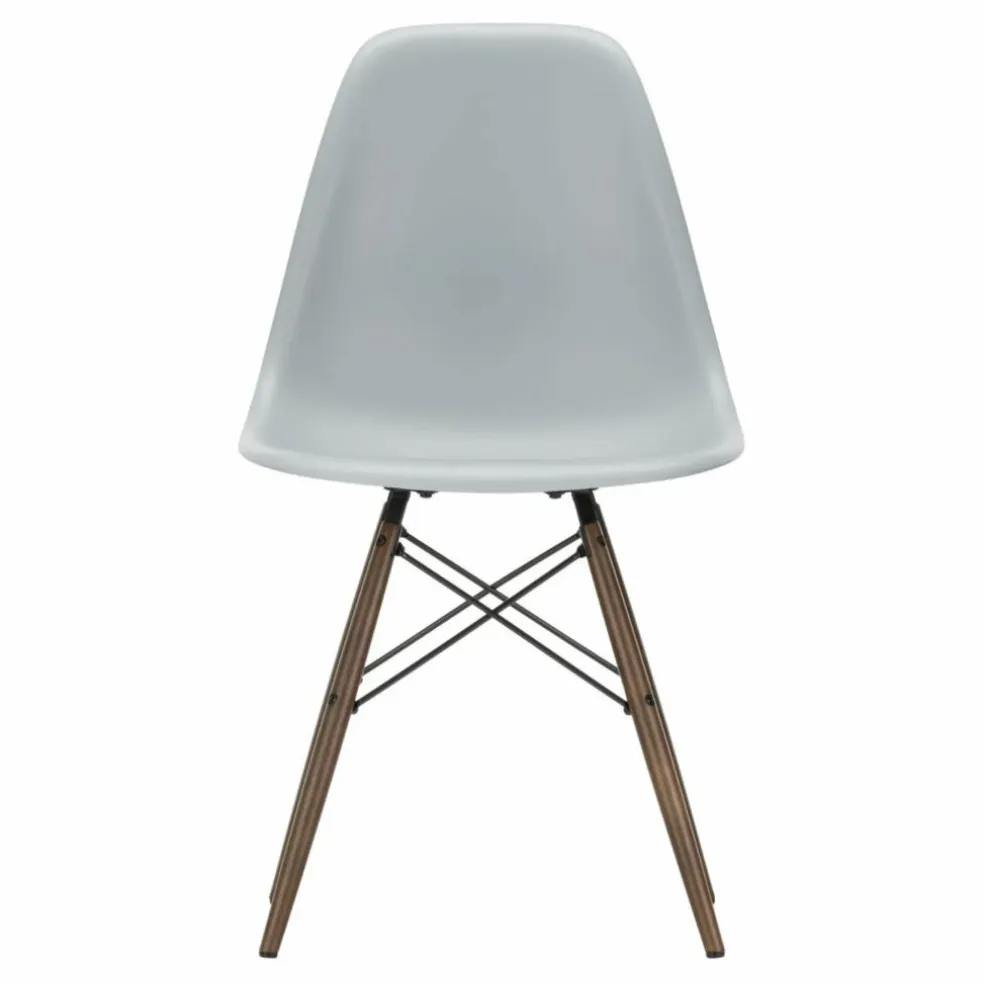 Chaise DSW plastic - piètement érable - Charles & Ray Eames | Gris clair