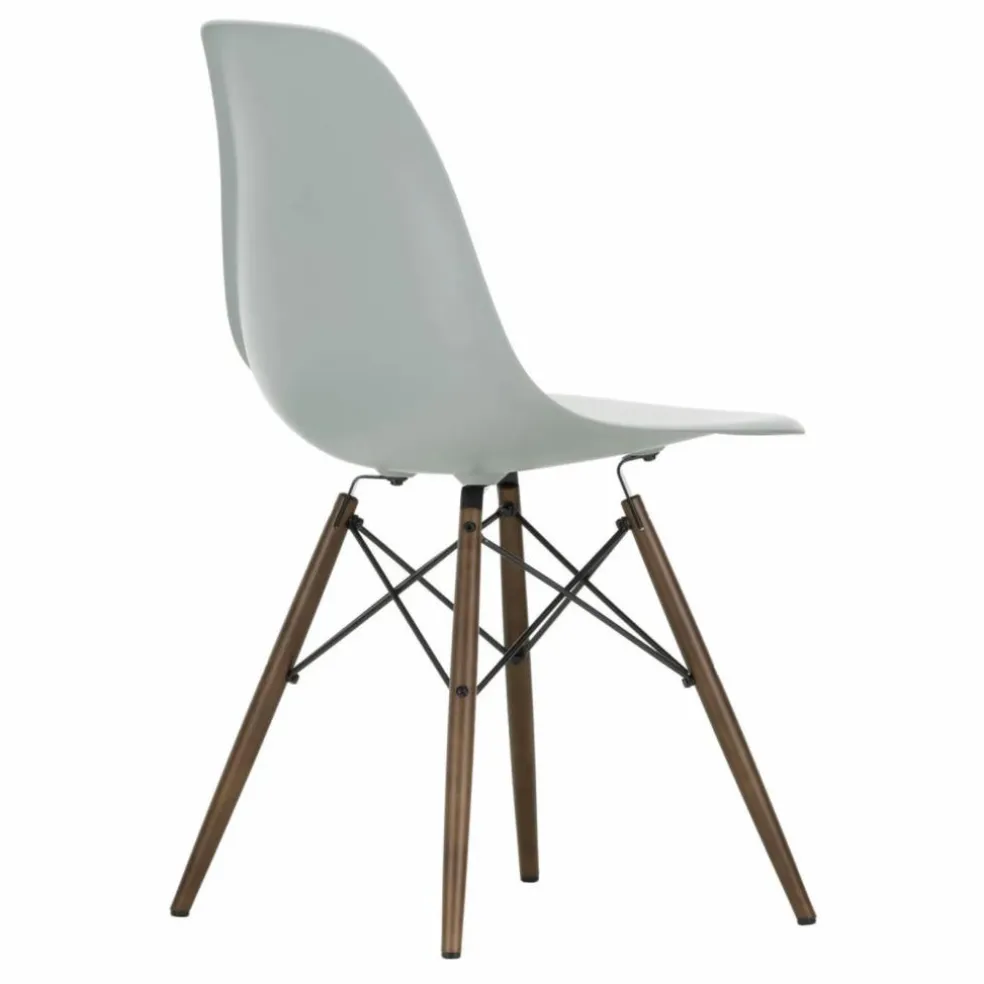 Chaise DSW plastic - piètement érable - Charles & Ray Eames | Gris clair