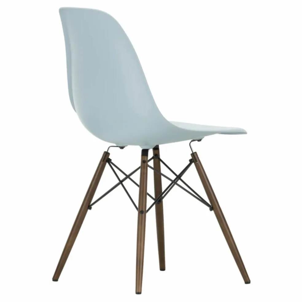 Chaise DSW plastic - piètement érable - Charles & Ray Eames | Gris bleuté