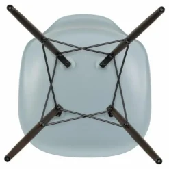 Chaise DSW plastic - piètement érable - Charles & Ray Eames | Gris bleuté