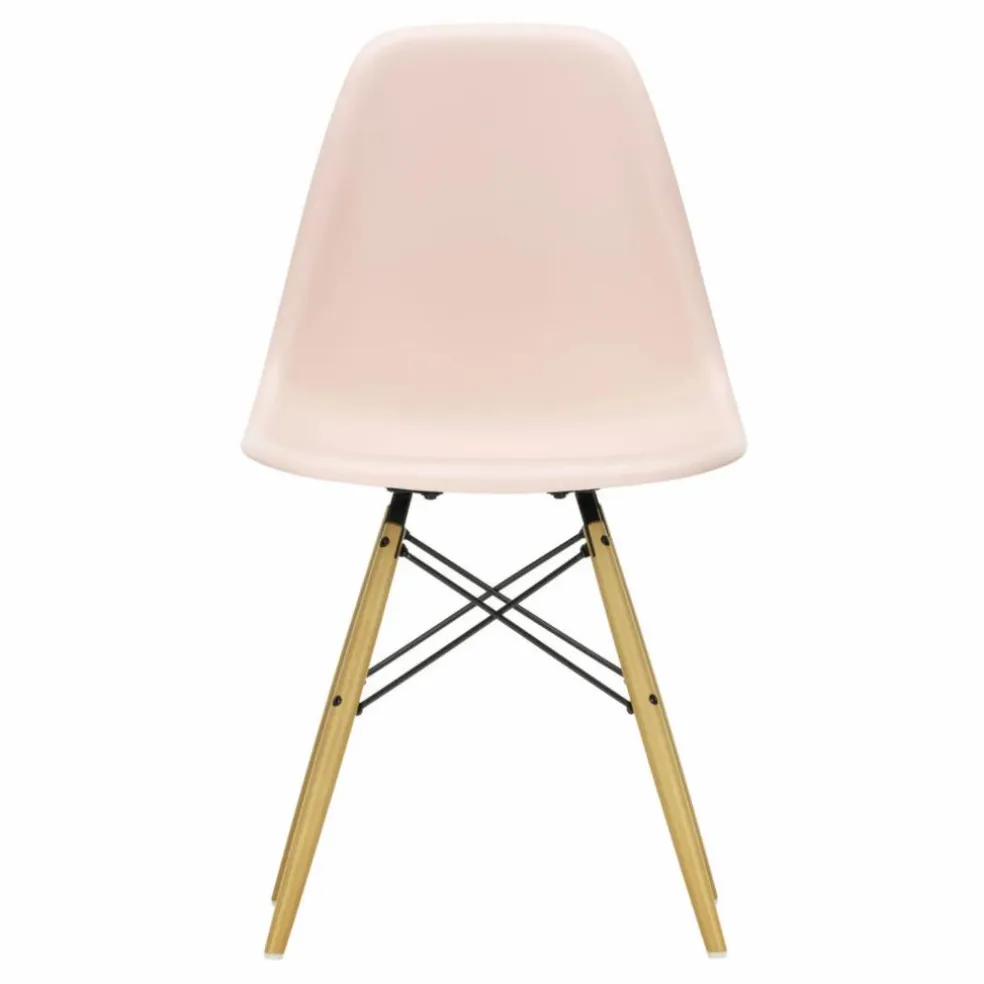 Chaise DSW plastic - piètement érable - Charles & Ray Eames | Rose tendre