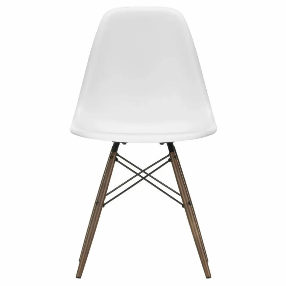 Chaise DSW plastic - piètement érable - Charles & Ray Eames | Blanc