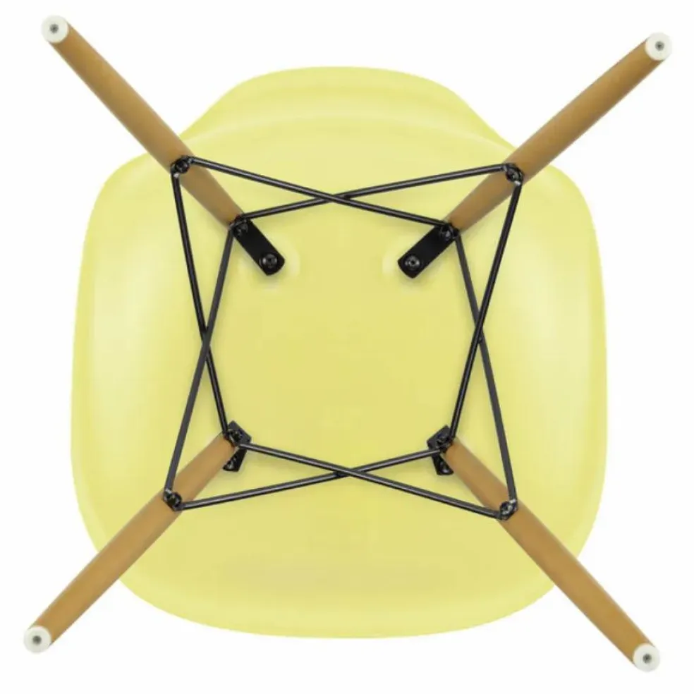 Chaise DSW plastic - piètement érable - Charles & Ray Eames | Jaune citron