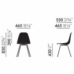 Chaise DSX, Charles & Ray Eames, 1950 | Blanc