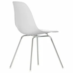 Chaise DSX Plastic - piètement Chromé - Charles & Ray Eames | Blanc