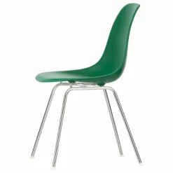 Chaise DSX Plastic - piètement Chromé - Charles & Ray Eames | Vert émeraude