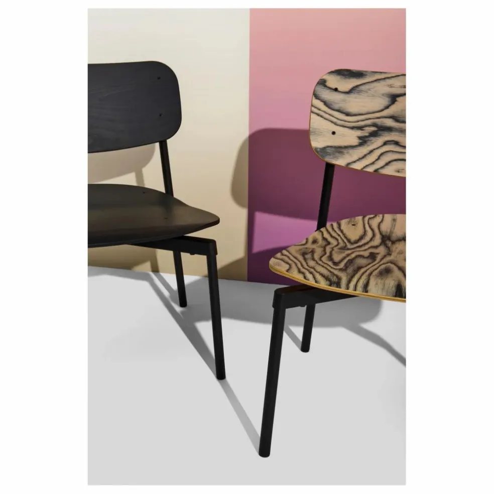 Chaise en bois de hêtre Fromme | Noir