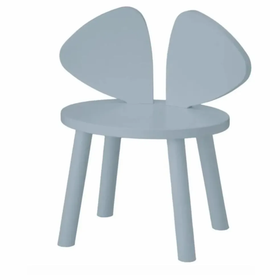 Chaise en chêne Souris | Bleu ciel