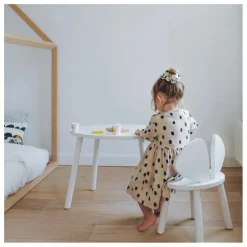 Chaise en chêne Souris | Blanc